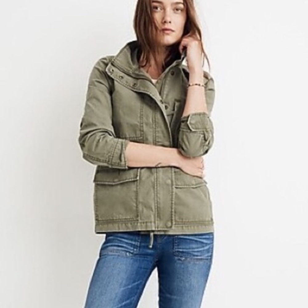 Madewell Passage Jacket in Desert Olive Size Small